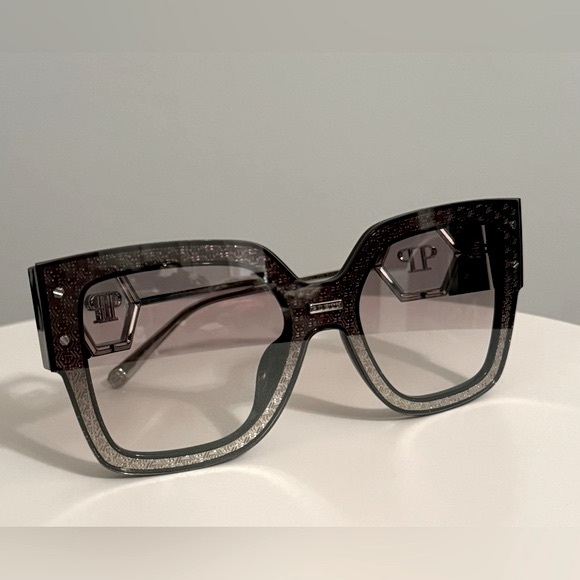 NEW PHILIP PLEIN ROSE VENUS SUNGLASSES FULL INCLUSION BLACK SILVER SOLD OUT - Picture 3 of 16